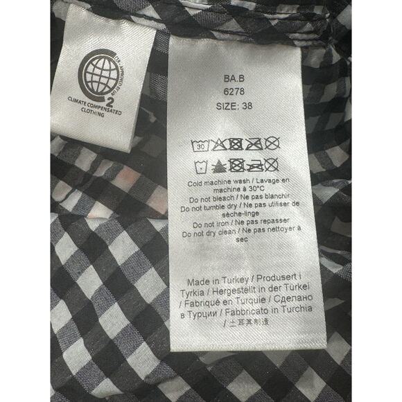 Ganni Black and White Checkered Top - Picture 13 of 16